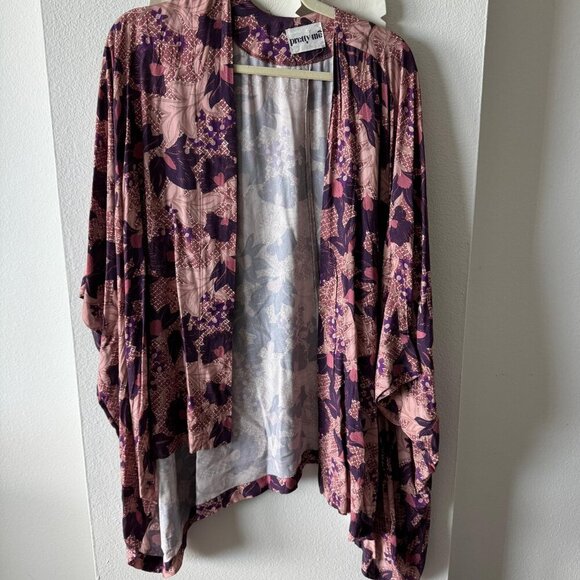 Tops - Greek Boutique Floral Kimono – One Size – Resort Boho Wrap